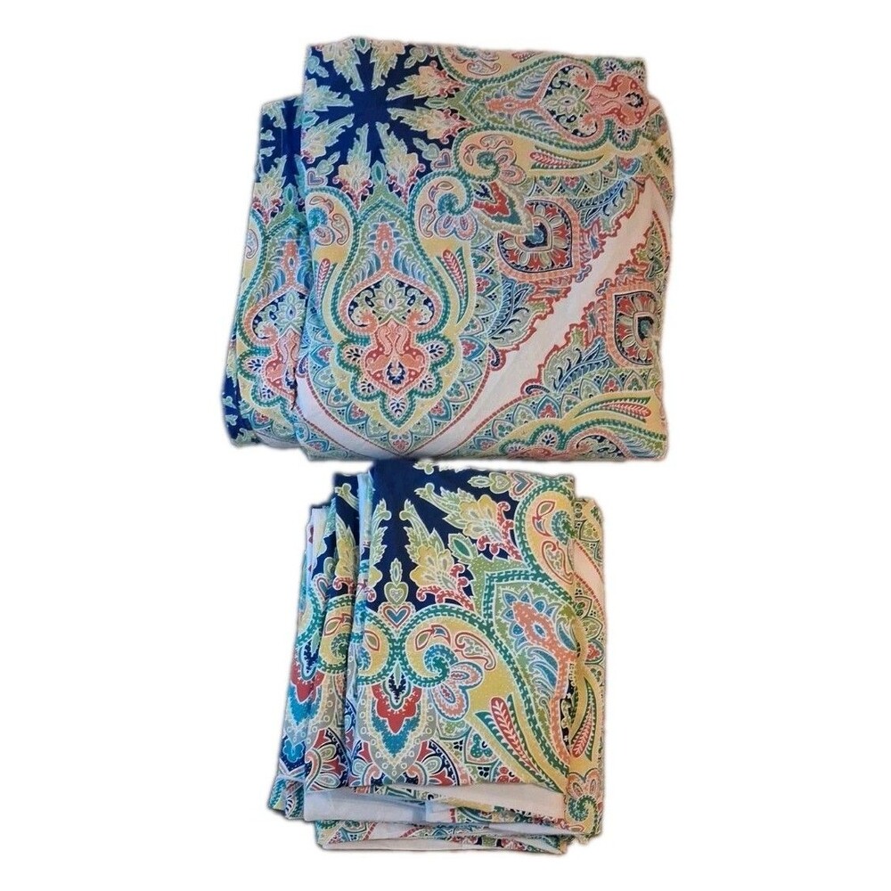 Pottery Barn PENELOPE MEDALLION KING Duvet 4 Shams